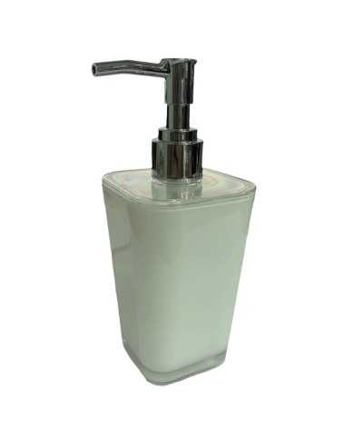 Accessori Bagno Dispenser Sapone Plastica Bianco Nero Tortora Dispenser  Argento