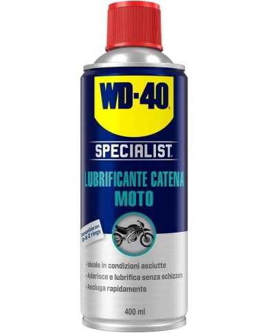 WD-40 lubrificante catena moto spray ideale in condizioni asciutte aderisce  e lubrifica compatibile con O-X-Z rings 400ml - Oli - Multistore Convenienza