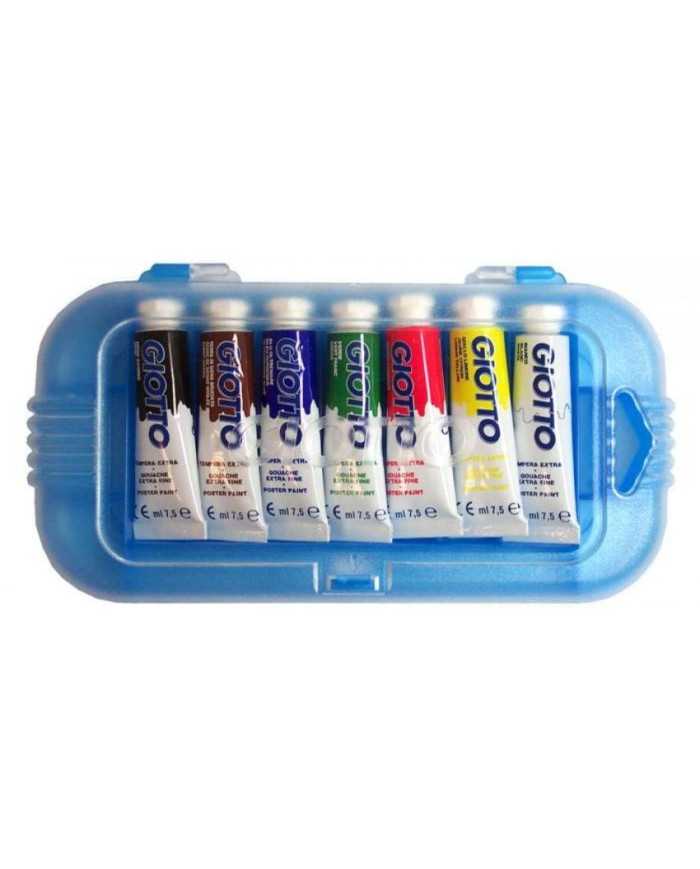 Colori a Tempera Giotto 12 Tubetti Alluminio Tappo a Vite 7,5 ml Assortito